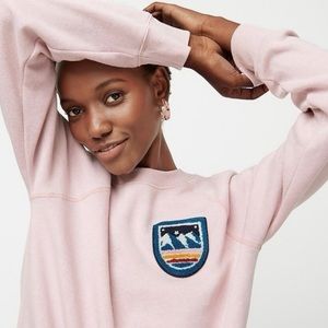 J. Crew Embroidered Ski Patch Sweatshirt